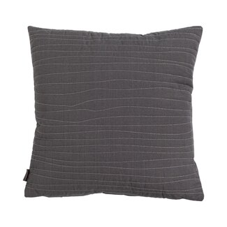 Linen & More Uneven stitching dark grey Kussen 45 cm x 45 cm