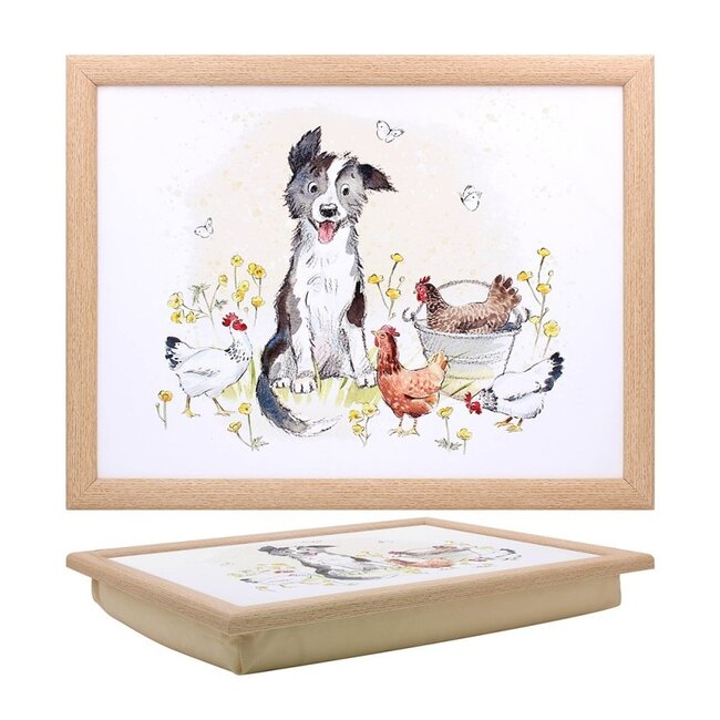 Lesser & Pavey Schootkussen laptray  bordercollie  44 x 33 x 6 cm