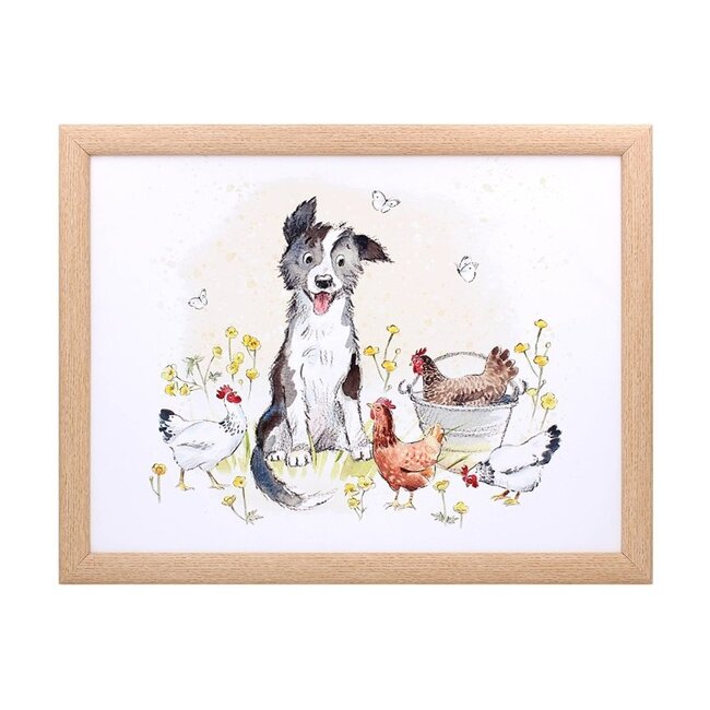 Lesser & Pavey Schootkussen laptray  bordercollie  44 x 33 x 6 cm