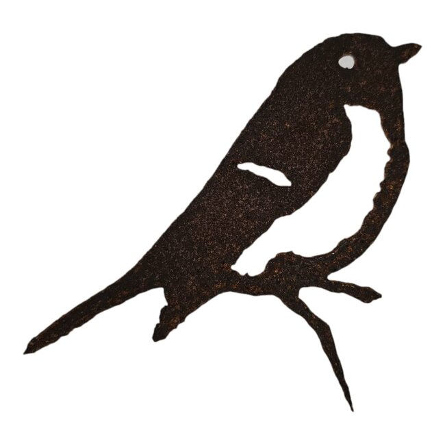 Dream-Garden Tuindecoratie Drie Vogels Roest – Koolmees, Roodborst en Pimpelmees van Metaal