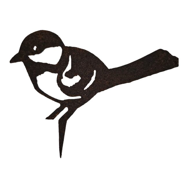 Dream-Garden Tuindecoratie Drie Vogels Roest – Koolmees, Roodborst en Pimpelmees van Metaal