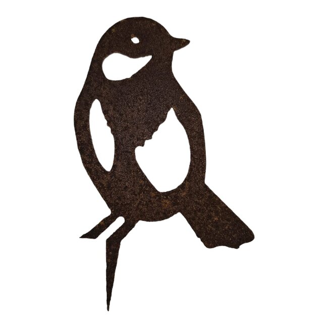 Dream-Garden Tuindecoratie Drie Vogels Roest – Koolmees, Roodborst en Pimpelmees van Metaal