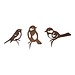 Dream-Garden Tuindecoratie Drie Vogels Roest – Koolmees, Roodborst en Pimpelmees van Metaal