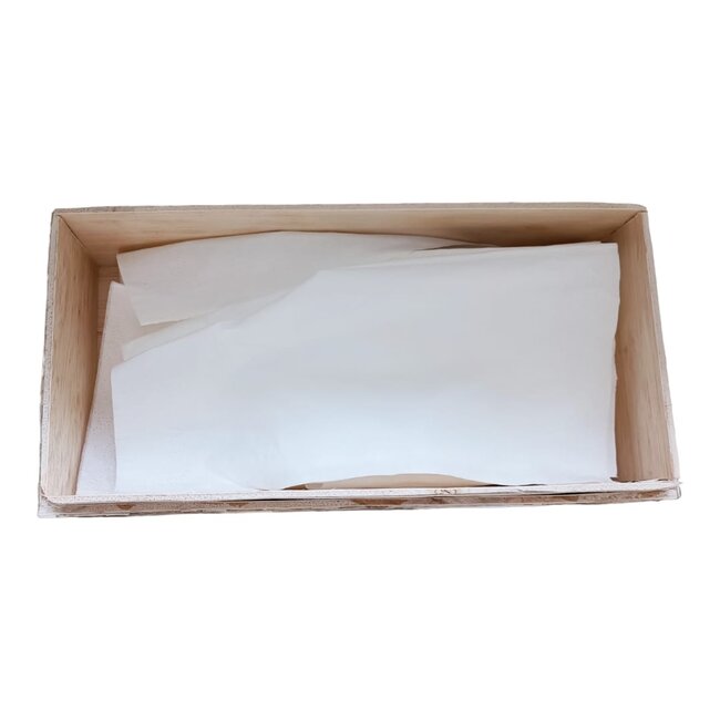 Dream-Living Luxe Tissuehouder van Gouden Capiz Schelpen – Handgemaakte Tissue Box 24 x 12,5 x 7 cm