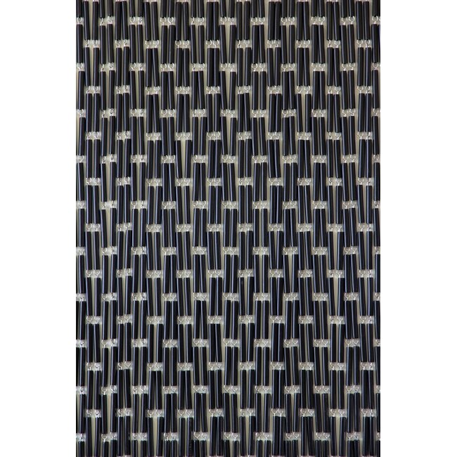 Sun Arts Vliegengordijn Verspringend zwart 100x232 cm