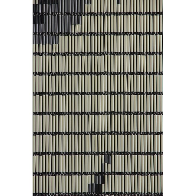 Sun Arts Vliegengordijn Zwaluwen crème - zwart - zilver 100x232 cm