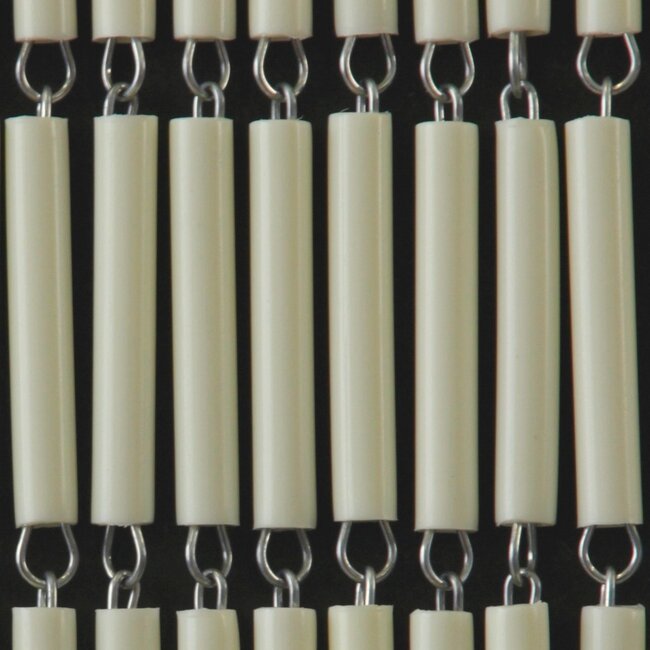 Sun Arts Vliegengordijn Zwaluwen crème - zwart - zilver 100x232 cm