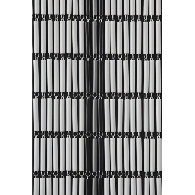 Sun Arts Vliegengordijn banen wit - zilver - zwart 100x232 cm