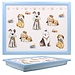 Lesser & Pavey Schootkussen honden 43 x 33 x 6.5 cm blauw