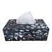 Dream-Living Living Luxe Tissue box zwart met witte Capiz schelpen 24x12x7cm