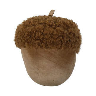 Mars & More decoratie fluweel eikel cognac 25cm*
