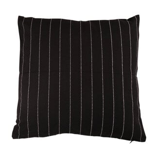 Linen & More Cushion zware krijtstreep 50x50 zwart