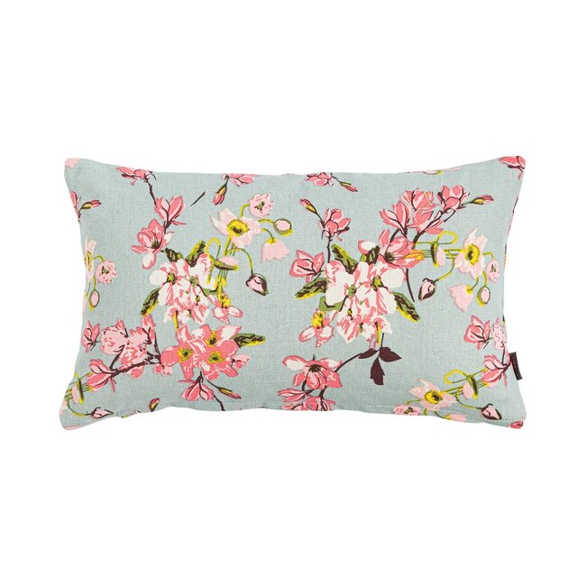 Linen & More Blossom light blue Cushion 30 x 50 cm