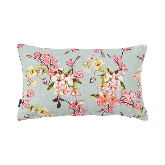 Linen & More Blossom light blue Cushion 30 x 50 cm