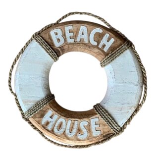Bali-Dreams Houten decoratie reddingsboei 40 cm