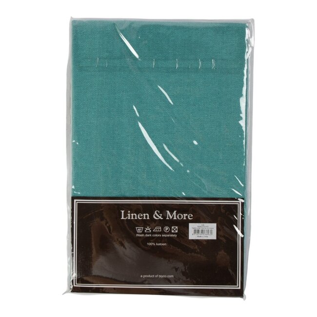 Linen & More Tablerunner Indi 50x140 Aqua 50x140