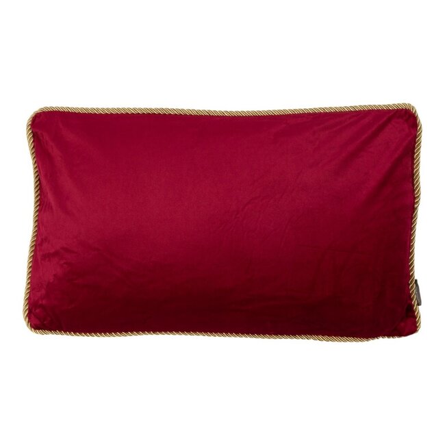 Linen & More Solid velvet wine red cushion 35x45 cm