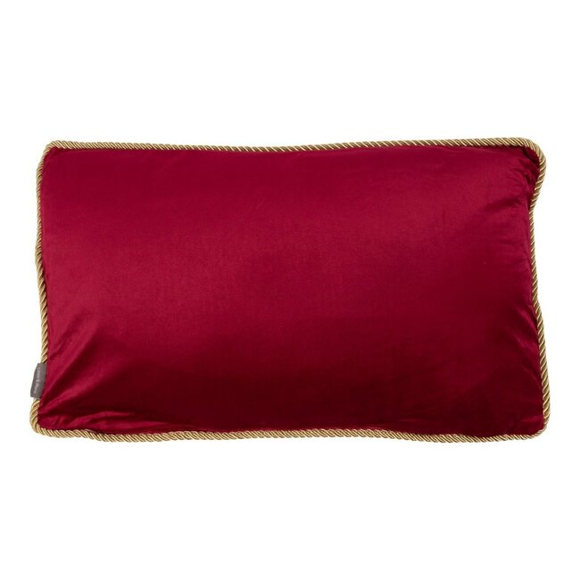 Linen & More Solid velvet wine red cushion 35x45 cm