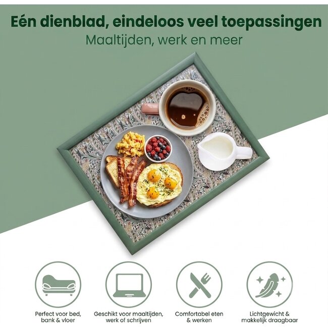 Lesser & Pavey Schootkussen – Laptray – Dienblad met kussen - Laptoptafel - Schoottafel - Daffodil 44x33x6cm