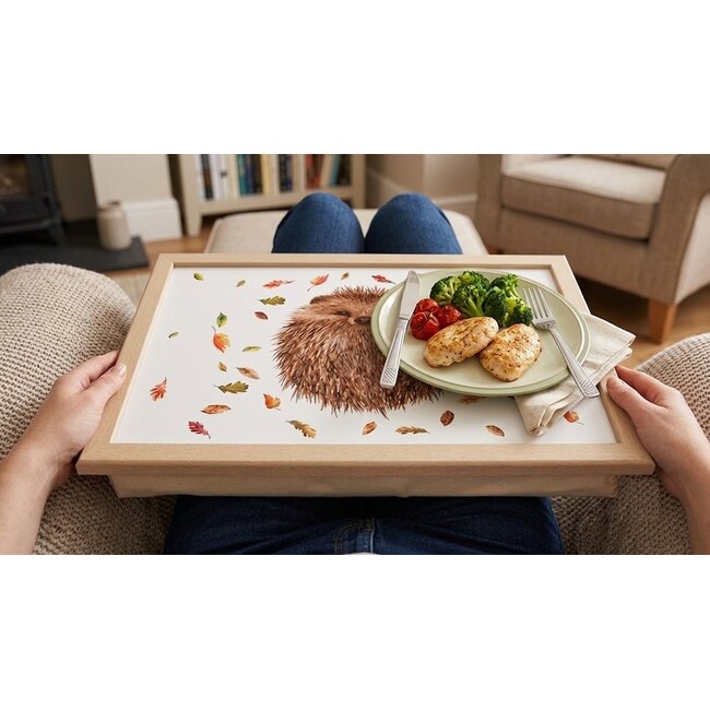 Lesser & Pavey Schootkussen – Laptray – Dienblad met kussen - Laptoptafel - Schoottafel - egel  44x33x6cm