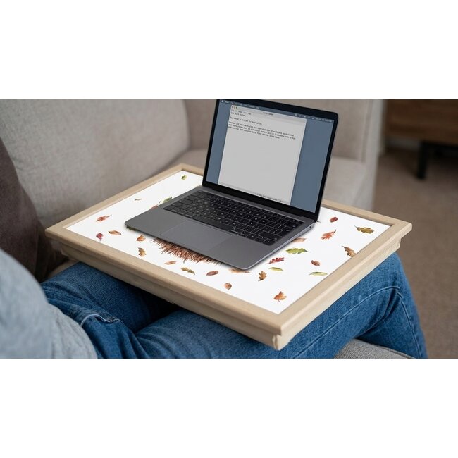 Lesser & Pavey Schootkussen – Laptray – Dienblad met kussen - Laptoptafel - Schoottafel - egel  44x33x6cm