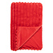 Linen en More grove rib plaid rood 140x200cm
