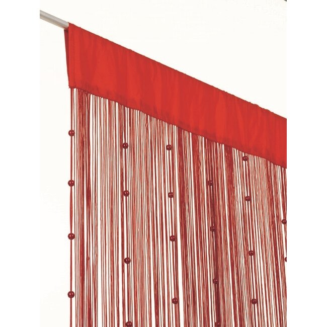 2Lif Draadgordijn  Pearls rood 90x250cm