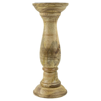 Mars & More kandelaar rond mango hout 25cm
