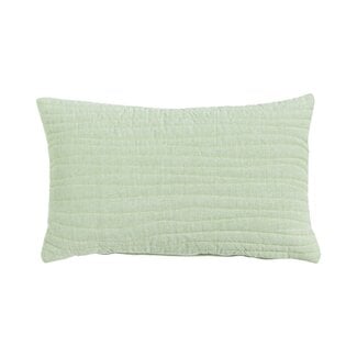 Linen & More Uneven stitching light green Cushion 30 x 50 cm