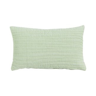 Linen & More Uneven stitching light green Kussen 30 x 50 cm