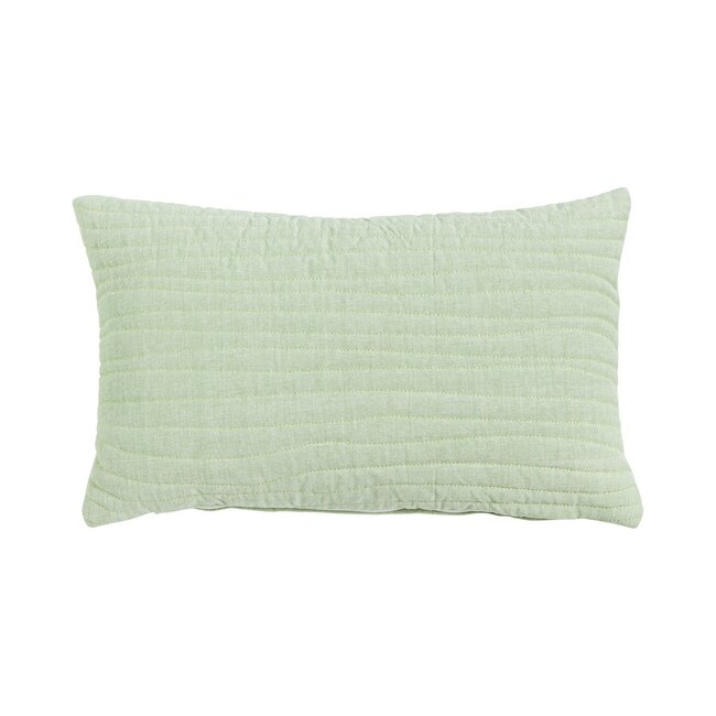Linen & More Uneven stitching light green Cushion 30 x 50 cm