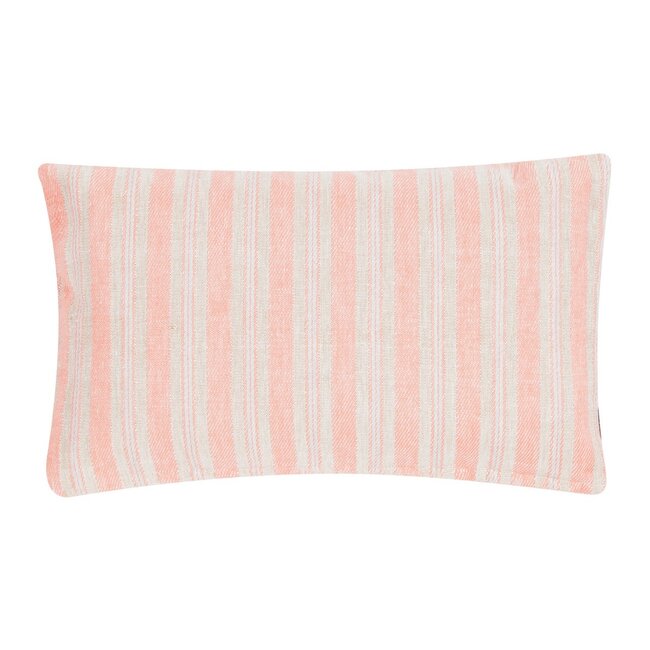 Linen & More New Linen Stripe Coral Haze Cushion 30x50 cm