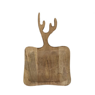 Mars & More Schaal/Snijplank mango hout gewei 35cm