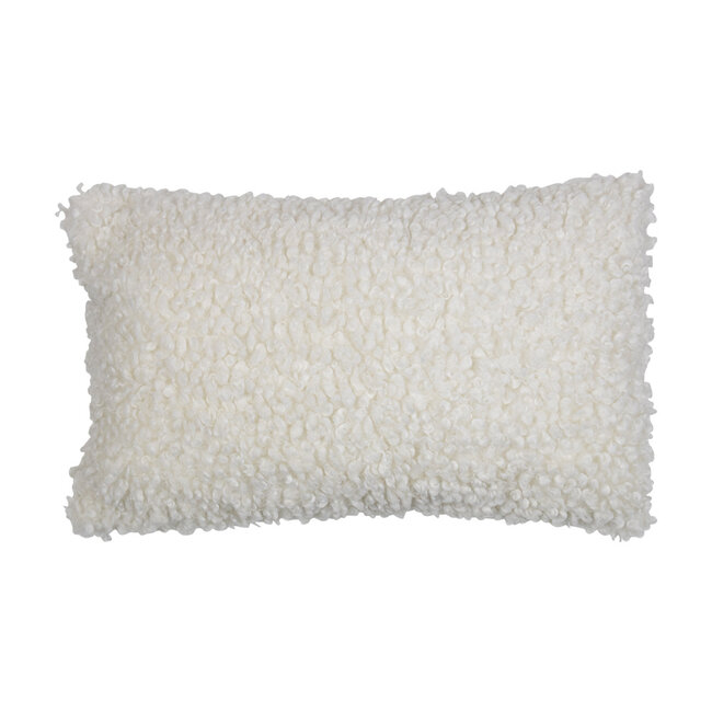 Mars & More half kussen teddy krul wit 30x50cm