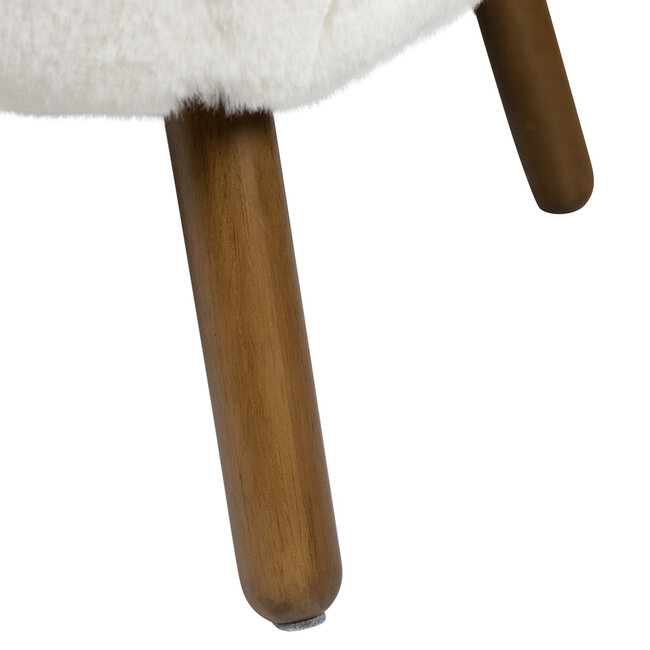 Mars & More stoel teddy glad gebroken wit 60x72x74cm