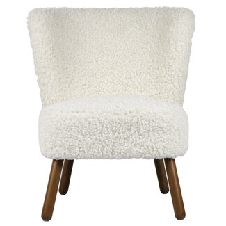 Mars & More stoel teddy krul wit 60x72x74cm
