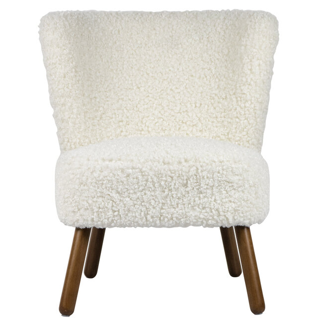 Mars & More stoel teddy krul wit 60x72x74cm