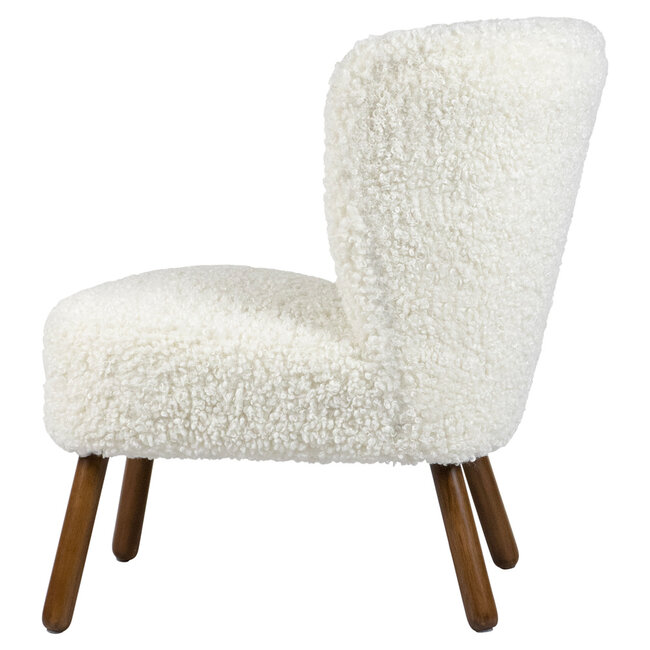 Mars & More stoel teddy krul wit 60x72x74cm