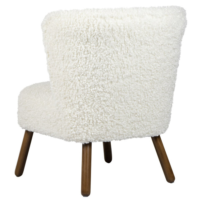 Mars & More stoel teddy krul wit 60x72x74cm