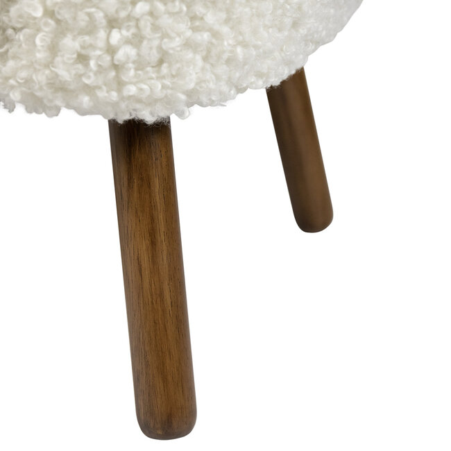 Mars & More stoel teddy krul wit 60x72x74cm