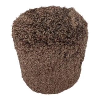 Mars & More poef tibetan lamb brown rond dia 40cm