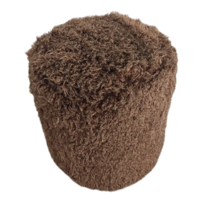 Mars & More poef tibetan lamb brown rond dia 40cm