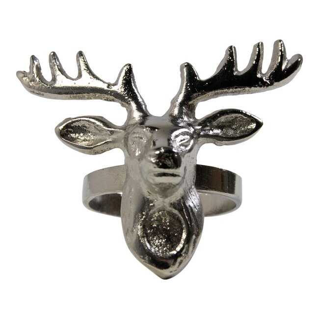 Mars & More Servet Ring hert zilver 6x7x6cm (set of 4)