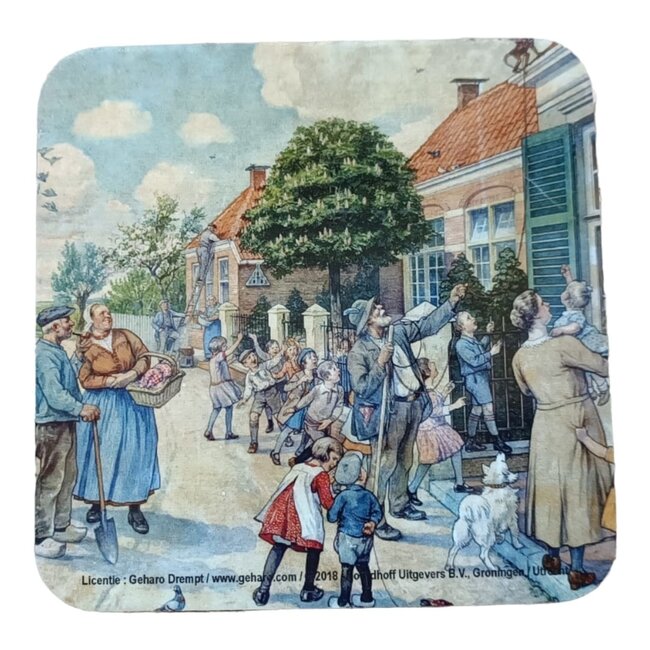 Dream-Living Onderzetters  Ot en Sien met houder 9.5x9.5 cm  6  stuks