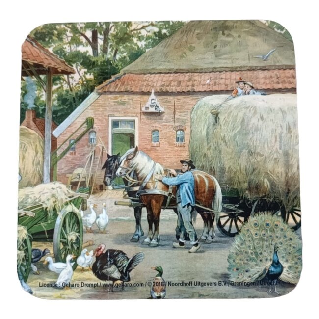 Dream-Living Onderzetters  Ot en Sien met houder 9.5x9.5 cm  6  stuks