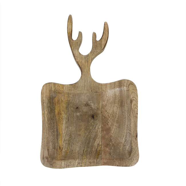 Mars & More Schaal/Snijplank mango hout gewei 40cm