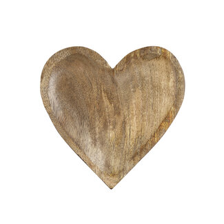 Mars & More Schaal Hart mango hout 20cm Mars & More Schaal Hart mango hout 20cm