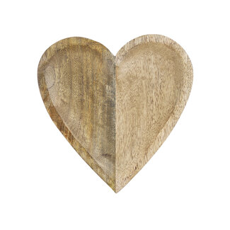 Mars & More Schaal Hart mango hout 25cm Mars & More Schaal Hart mango hout 25cm