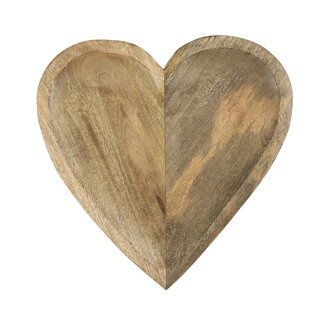 Mars & More Schaal Hart mango hout 30cm Mars & More Schaal Hart mango hout 30cm