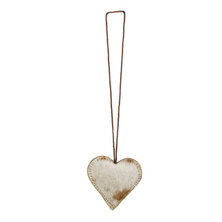 Mars & More hangdecoratie naturel hart klein 5cm Mars & More hangdecoratie naturel hart klein 5cm